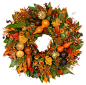 Crown your front door with berries, foliage, pinecones and other decorative touches that convey a warm fall welcome