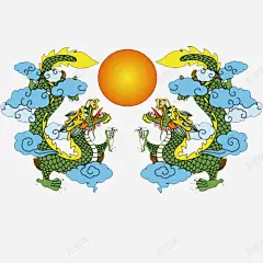 二月二龙抬头卡通装饰中国龙海报 免费下载 页面网页 平面电商 创意素材