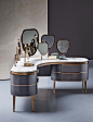 Wooden dressing table KARA | Dressing table - Natevo