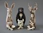 探索人和动物之间关系的陶瓷雕塑。 | 美国艺术家Crystal Morey