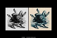 90年代复古粗糙垃圾摇滚粗犷做旧印刷影印插图插画后期ps特效样机