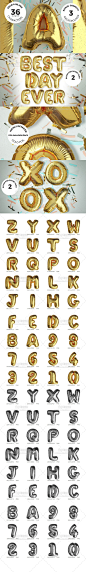 05字母数字-金色银色铝箔气球字母数字3D字高清PNG免抠设计素材-淘宝网
