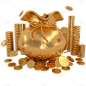 C4D-3D立体金融理财元素贴纸1