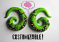 Zombie Gauged Earrings by minionized