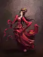 [唐·温庭筠《酒泉子·楚女不归》]
楚女不归，楼枕小河春水。月孤明，风又起，杏花稀。
玉钗斜篸云鬟重，裙上金缕凤。八行书，千里梦，雁南归。