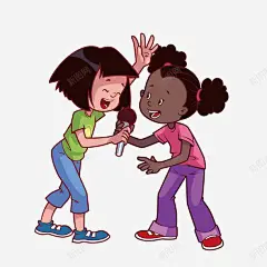 两个唱歌的女孩 免费下载 页面网页 平面电商 创意素材