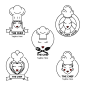 餐饮女厨师吉祥物logo标志矢量图素材