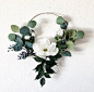 Wedding hoop Bouquet, bridesmaid bouquet, hoop wreath
