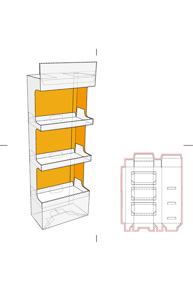 包装盒刀版图设计盒型展开图模切刀模刀线模...