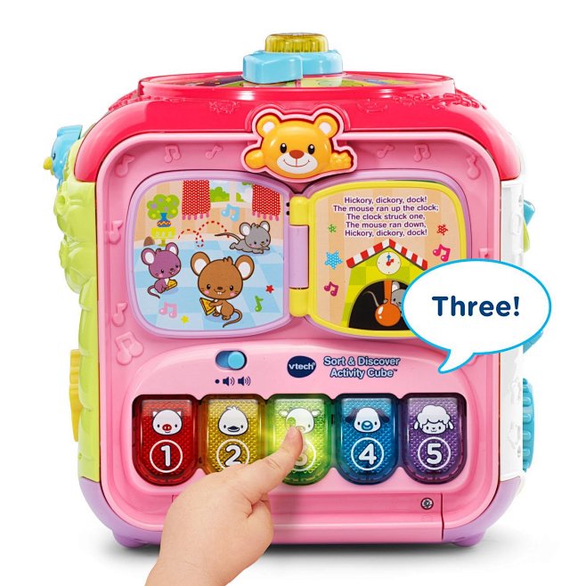 Amazon.com: VTech Sort and Discover Activity Cube, Pink: Toys & Games