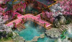 月下松采集到参考--唯美插画场景