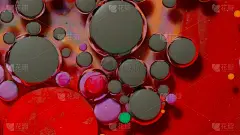 彩色黑红气泡表面壁纸主题背景，多色空间宇宙概念