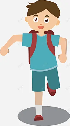 背书包的男孩矢量图 元素 免抠png 设计图片 免费下载 页面网页 平面电商 创意素材