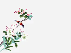 树枝上的喜鹊高清素材 喜鹊 手绘 桃花 粉色花朵 绿叶 鸟儿 免抠png 设计图片 免费下载