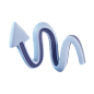 Simple Zigzag Arrow  3D Icon