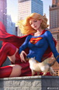 artgerm大大为接下来的两期《SUPERGIRL》画的变体封面，美到窒息