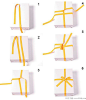 这是最基本的丝带系法。十字的位置发生变化时，礼物所表达的感情也会发生改变，可以把丝带放在卡片或小物品上是行变化，体会基中的乐趣。十字形的丝带很简洁，可以衬托出礼物自身的品位。 #编织# #DIY#