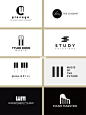 钢琴音乐几何图形创意日式极简logo标志设计