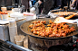 韩国,首尔,鸡肉,街头食品,韩国食物,明洞,格子烤肉,传统,热,清新