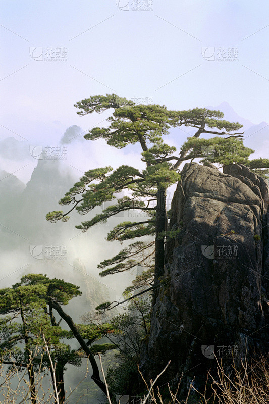 自然美,安徽省,垂直画幅,山,无人,户外...