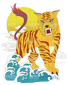 山海经神兽  - 源文件下载【酷图网】山海经神兽,手绘龙凤,神兽,动漫插图,psd国潮,游戏,山海经,神话传说动物