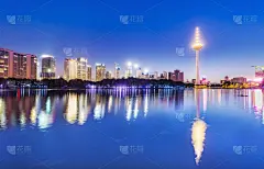 沈阳,都市风景,辽宁省,无线电通信塔,东北方向,会议中心,天空,留白,公园,水平画幅