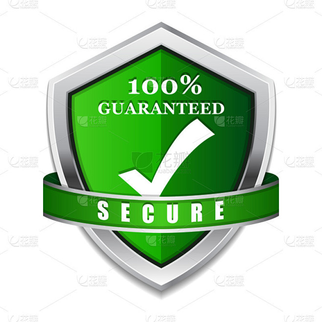 Ssl 保护安全绿色盾牌矢量图标