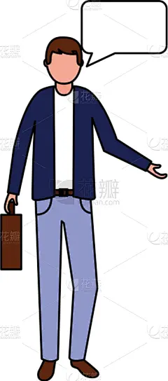 男商人,对话气泡框,分离着色,白色,商务,人,男人,太空,讨论,演讲