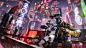 Anime 2500x1406 anime anime girls original characters New Year Ryota-H cyberpunk horns