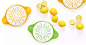茶花双层柠檬沥水果盆，实现单手滤水和果皮一体存放的功能