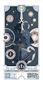 This may contain: a poster with an image of a man in space surrounded by stars and other objects