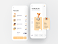 Sushi restaurant app dashboard illustration delivery food card minimal flat dribbble app design ux ui