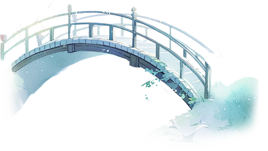水墨古风建筑-桥