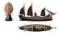 Terpsichoria, Jiri Horacek : Merchant vessel of the New Crobuzon, inspired by the book The Scar by China Miéville. 

In the cargo holds are Remade, basically slaves for colonies over the ocean.

This rusty peculiar vessel uses a special type of propulsion