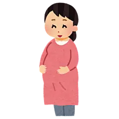 孕妇 正面 侧面 哺乳期 大肚子的女人  插画 免扣 素材 手绘 png3
