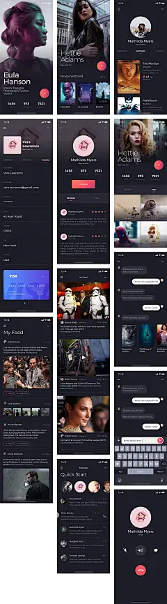 Kino APP 个人资料和社交界面.sketch下载 - 爱果果