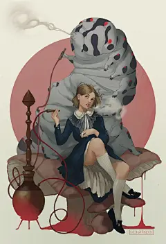 来自于挪威的插画师一组风格相当独特的插画作品！非常具有艺术性