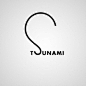 #字体设计 英文字体 ▲海啸（tsunami）。大自然的破坏力总是难以抵挡，夸张的字母 S 暗示了海啸的惊人威力。人类或许应该学会如何与自然相处吧。