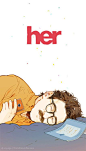 Her (2013) I enjoyed this movie. I liked the palette of colours and I thought some moments of this movie were funny and heartfelt. 8/10