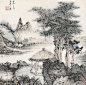 陆俨少 山水 立轴 纸本作品欣赏