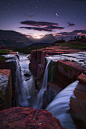  Twilight Triple Falls, Glacier National Park, Alaska
photo via besttravelphotos