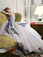 NP_FA_JP002 : Paris Drama - Iconic Images : American model Jean Patchett photographed in Paris wearing a Jean Dessès evening gown. American Vogue magazine April 1, 1950.