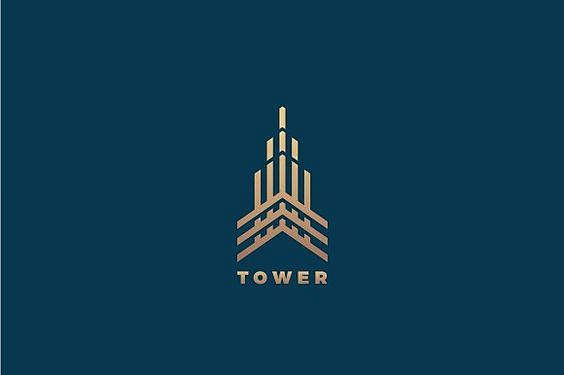 由createvil在creativemarket上的塔标志和名片模板