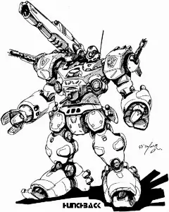机甲风暴- 日本STUDIO NUE机器人robot手绘原画黑白线稿欣赏