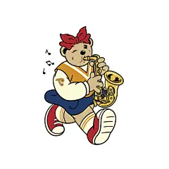 吹萨克斯的小熊可爱卡通动物品牌小熊维尼小熊