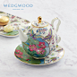 WEDGWOOD玮致活杜鹃一人悦享茶具三件组套装骨瓷欧式茶壶茶杯茶碟-tmall.com天猫