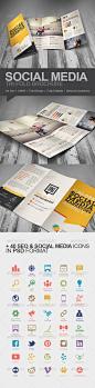 Social Media Marketing Tri-fold Brochure - Brochures Print Templates