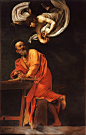 卡拉瓦乔，《圣玛窦与天使》，1602 