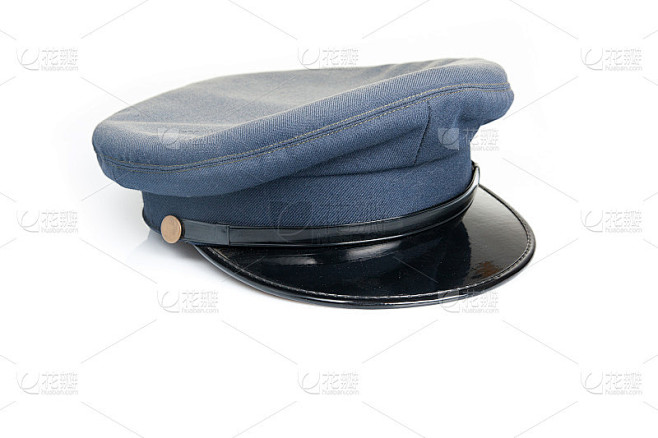 蓝色制服帽隔离