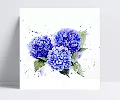 手绘水彩蓝色丁香花插画免抠|手绘,丁香,丁香花,蓝色,花球,水彩,淡雅,插画,背景,手绘丁香